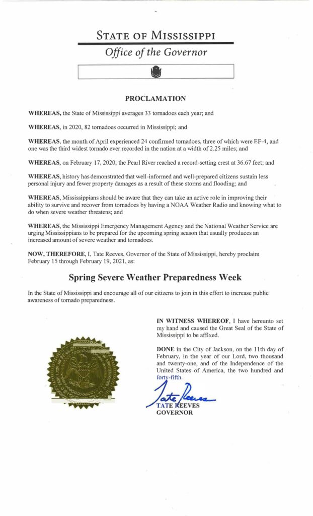 Spring Severe Weather Preparedness Week 2021 MEMA