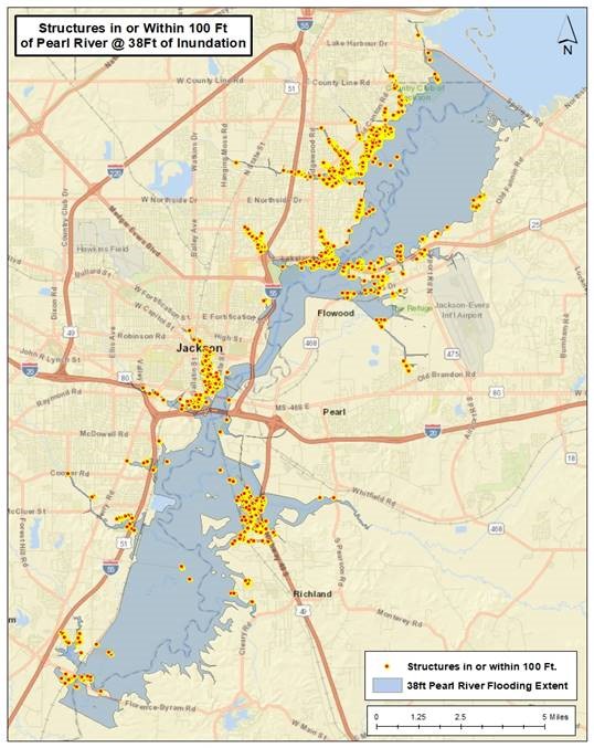Pearl River Mississippi Map Pearl River Flood Emergency – Mema